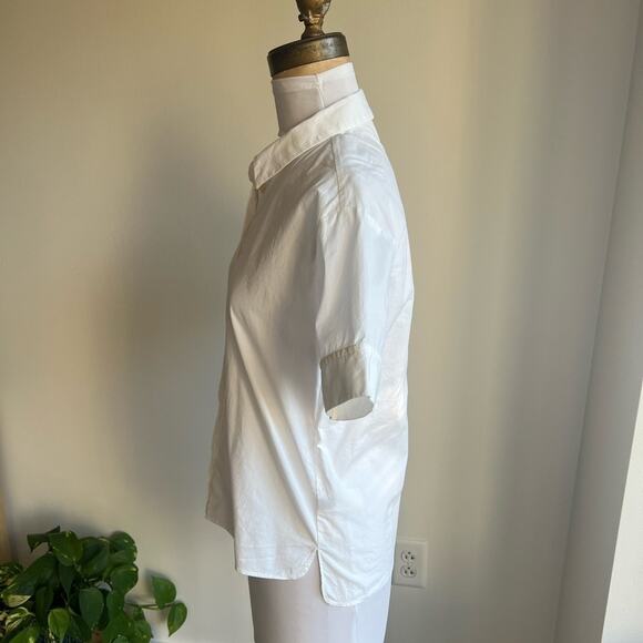 KATE SPADE NEW YORK WHITE SHORT SLEEVE BUTTON DOWN SIZE 2 - Picture 4 of 8